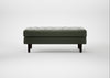 Hepburn Ottoman Leather Stonewash Vintage Green 278 / Wenge Black