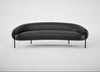 Isola 3 Seater Sofa Linea Leather Black 622 / Black