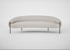 Isola 3 Seater Sofa Linea Leather White 634 / Bronze
