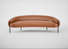 Isola 3 Seater Sofa Linea Leather Brown 680 / Black
