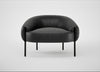 Isola Armchair Linea Leather Black 622 / Black