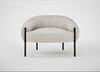 Isola Armchair Linea Leather White 634 / Black