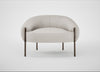 Isola Armchair Linea Leather White 634 / Bronze