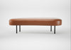 Isola Large Ottoman Linea Leather Brown 680 / Black