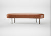 Isola Large Ottoman Linea Leather Brown 680 / Bronze