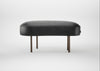 Isola Small Ottoman Linea Leather Black 622 / Bronze