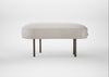 Isola Small Ottoman Linea Leather White 634 / Bronze
