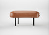 Isola Small Ottoman Linea Leather Brown 680 / Black