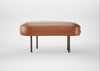 Isola Small Ottoman Linea Leather Brown 680 / Bronze