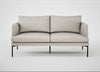Matera 2 Seater Sofa Linea Leather White 634 / Black