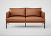 Matera 2 Seater Sofa Linea Leather Brown 680 / Black