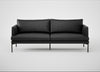 Matera 3 Seater Sofa Linea Leather Black 622 / Black