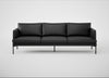 Matera 4 Seater Sofa Linea Leather Black 622 / Black