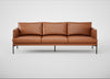 Matera 4 Seater Sofa Linea Leather Brown 680 / Black