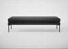 Matera Bench Linea Leather Black 622 / Black / 160cm