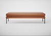 Matera Bench Linea Leather Brown 680 / Black / 160cm