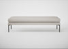 Matera Bench Linea Leather White 634 / Black / 160cm