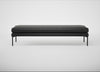 Matera Bench Linea Leather Black 622 / Black / 180cm