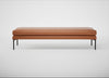 Matera Bench Linea Leather Brown 680 / Black / 180cm