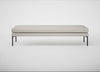 Matera Bench Linea Leather White 634 / Black / 180cm