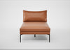 Matera Chaise Lounge Linea Leather Brown 680 / Black