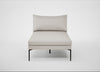 Matera Chaise Lounge Linea Leather White 634 / Black