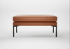 Matera Ottoman Linea Leather Brown 680 / Black