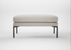 Matera Ottoman Linea Leather White 634 / Black