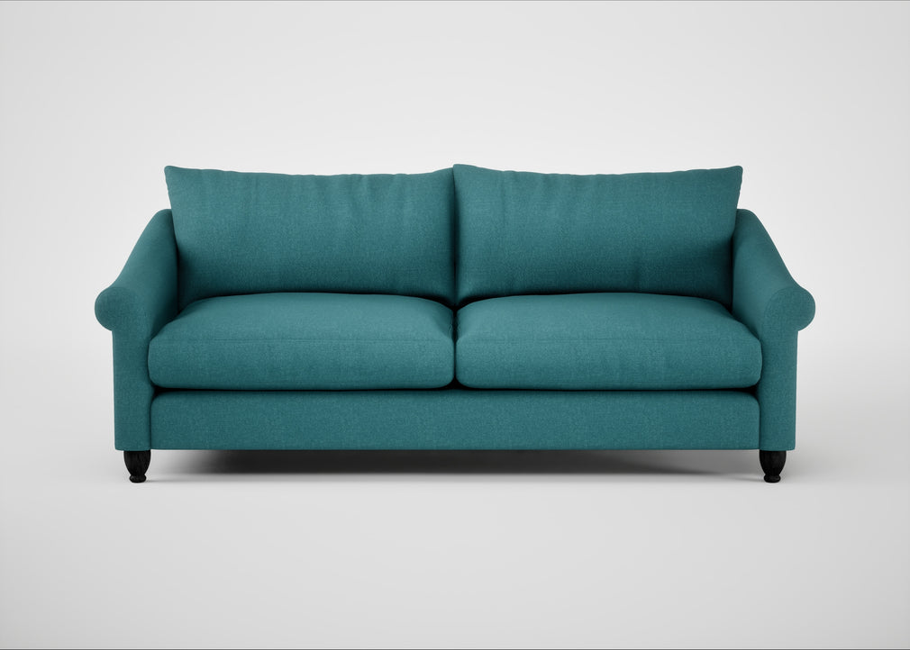 Devon 4 Seater Sofa Brushed Cotton Cadet / Black