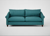 Devon 4 Seater Sofa Brushed Cotton Cadet / Walnut Stained