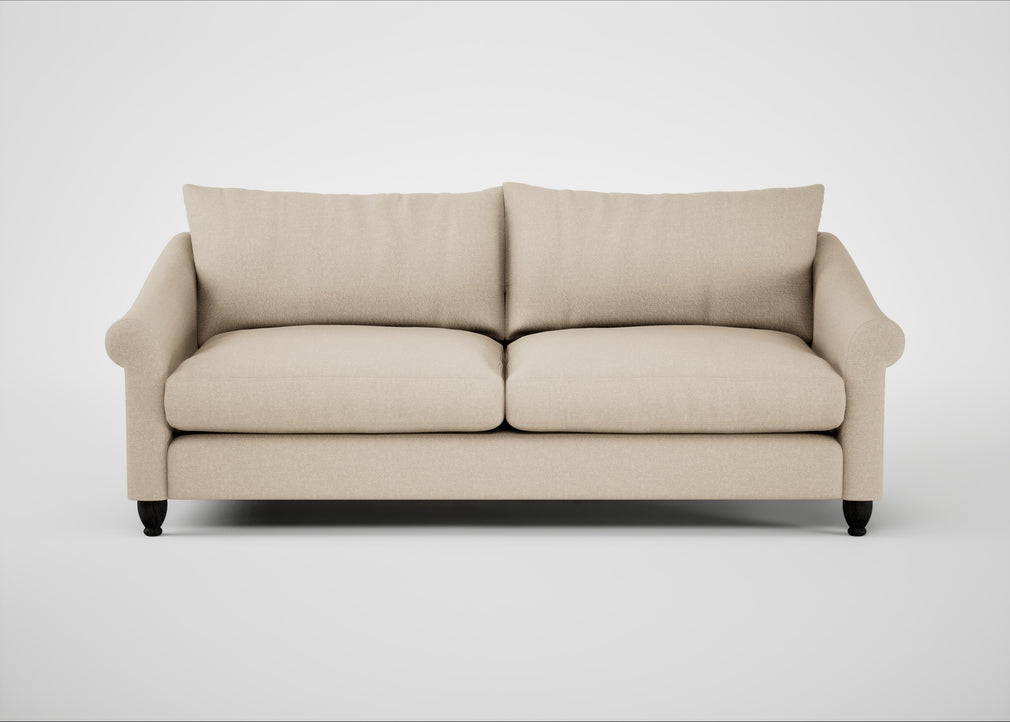 Devon 4 Seater Sofa Brushed Cotton Oat / Black
