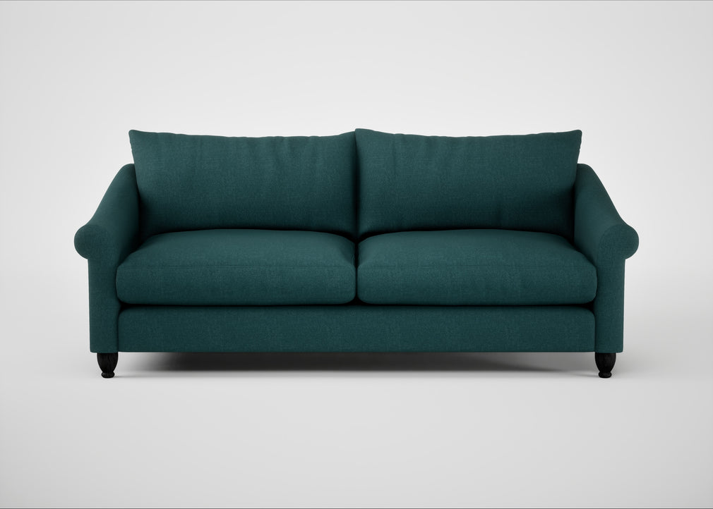 Devon 4 Seater Sofa Brushed Cotton Pine / Black