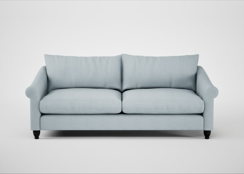 Devon 4 Seater Sofa Capelo Linen-Cotton Sea Shanty / Black