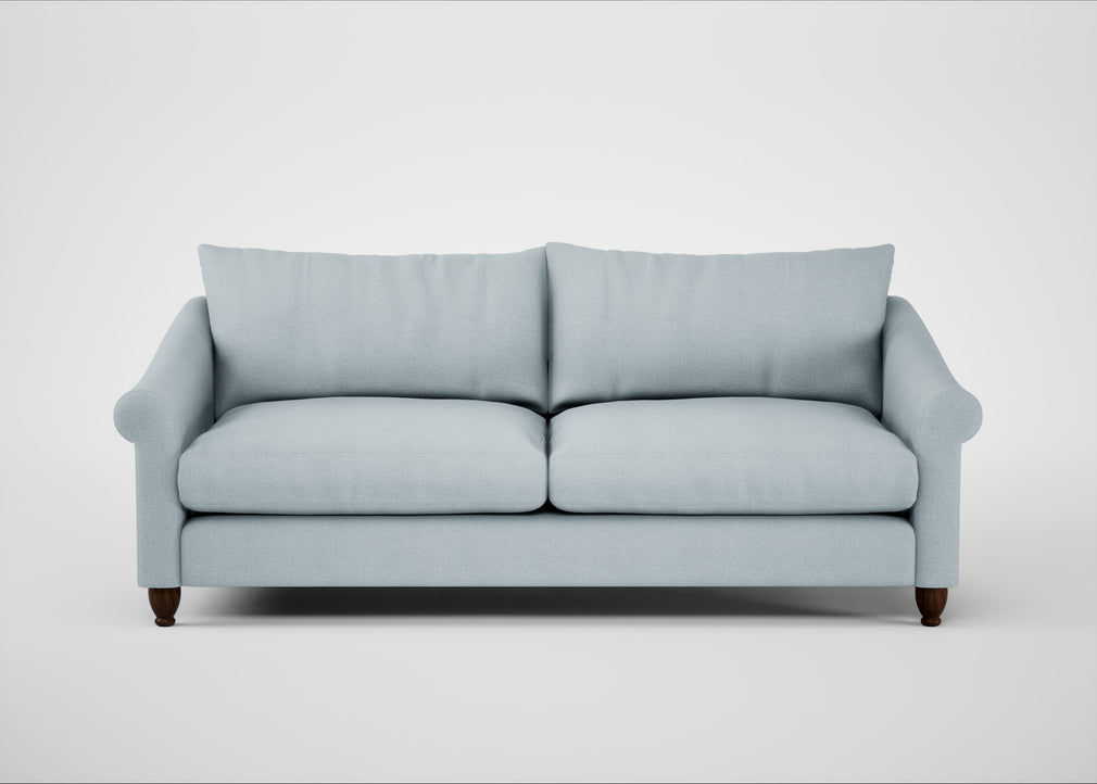 Devon 4 Seater Sofa Capelo Linen-Cotton Sea Shanty / Walnut Stained