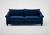 Devon 4 Seater Sofa Cotton Velvet Midnight / Walnut Stained
