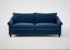 Devon 4 Seater Sofa Cotton Velvet Petrol / Walnut Stained