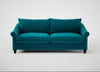 Devon 4 Seater Sofa Cotton Velvet Teal / Black