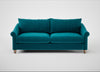 Devon 4 Seater Sofa Cotton Velvet Teal / Natural