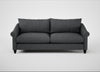Devon 4 Seater Sofa Melton Wool Granite / Black