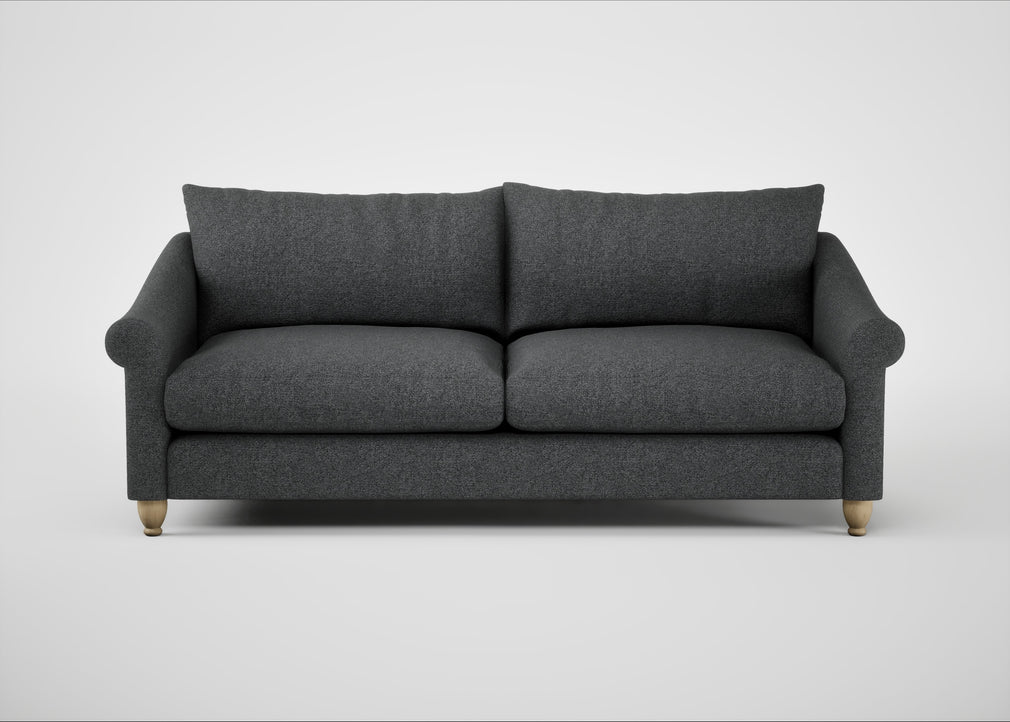 Devon 4 Seater Sofa Melton Wool Granite / Natural