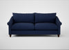 Devon 4 Seater Sofa Melton Wool New Navy / Walnut Stained