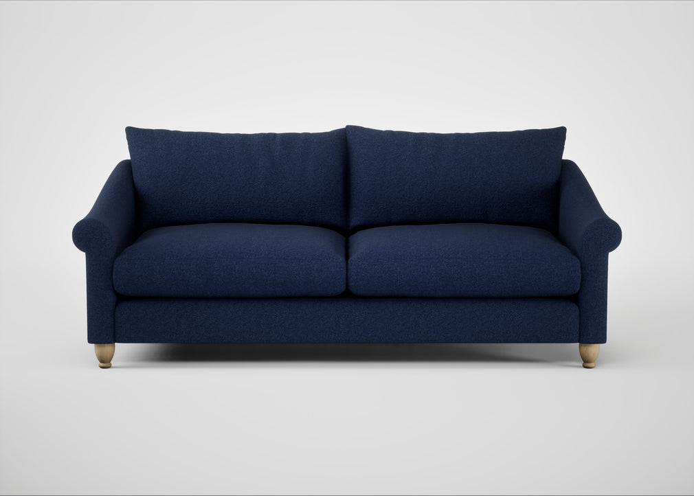 Devon 4 Seater Sofa Melton Wool New Navy / Natural