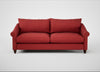 Devon 4 Seater Sofa Melton Wool Red Oxide / Walnut Stained