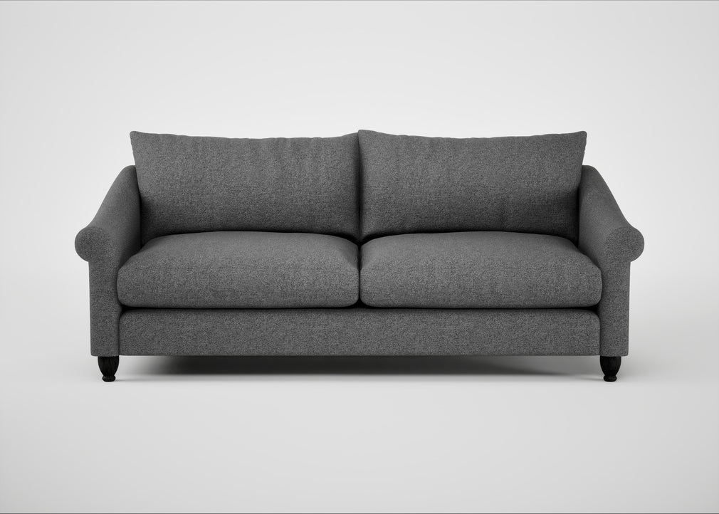 Devon 4 Seater Sofa Melton Wool Shale / Black