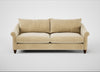 Devon 4 Seater Sofa Smart Luxe Velvet Biscuit / Walnut Stained