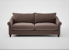 Devon 4 Seater Sofa Smart Velvet Mouse / Walnut Stained