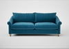 Devon 4 Seater Sofa Smart Velvet Ocean Blue / Natural