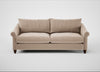 Devon 4 Seater Sofa Smart Velvet Pebble / Walnut Stained