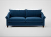 Devon 4 Seater Sofa Smart Velvet Petrol / Walnut Stained