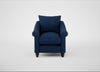 Devon Armchair Broad Weave Lagoon / Walnut Stained
